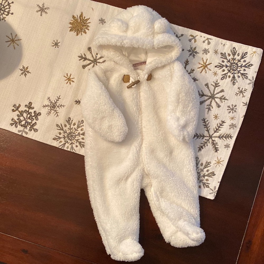 White Winter Fleece Suit